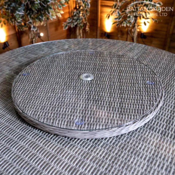 Grote glazen draaitafel van 60 cm, gehard glas Lazy Susan voor eettafel