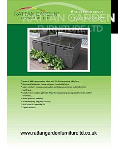 Deluxe Rain Cover for Rattan 6 Seater Cube Set