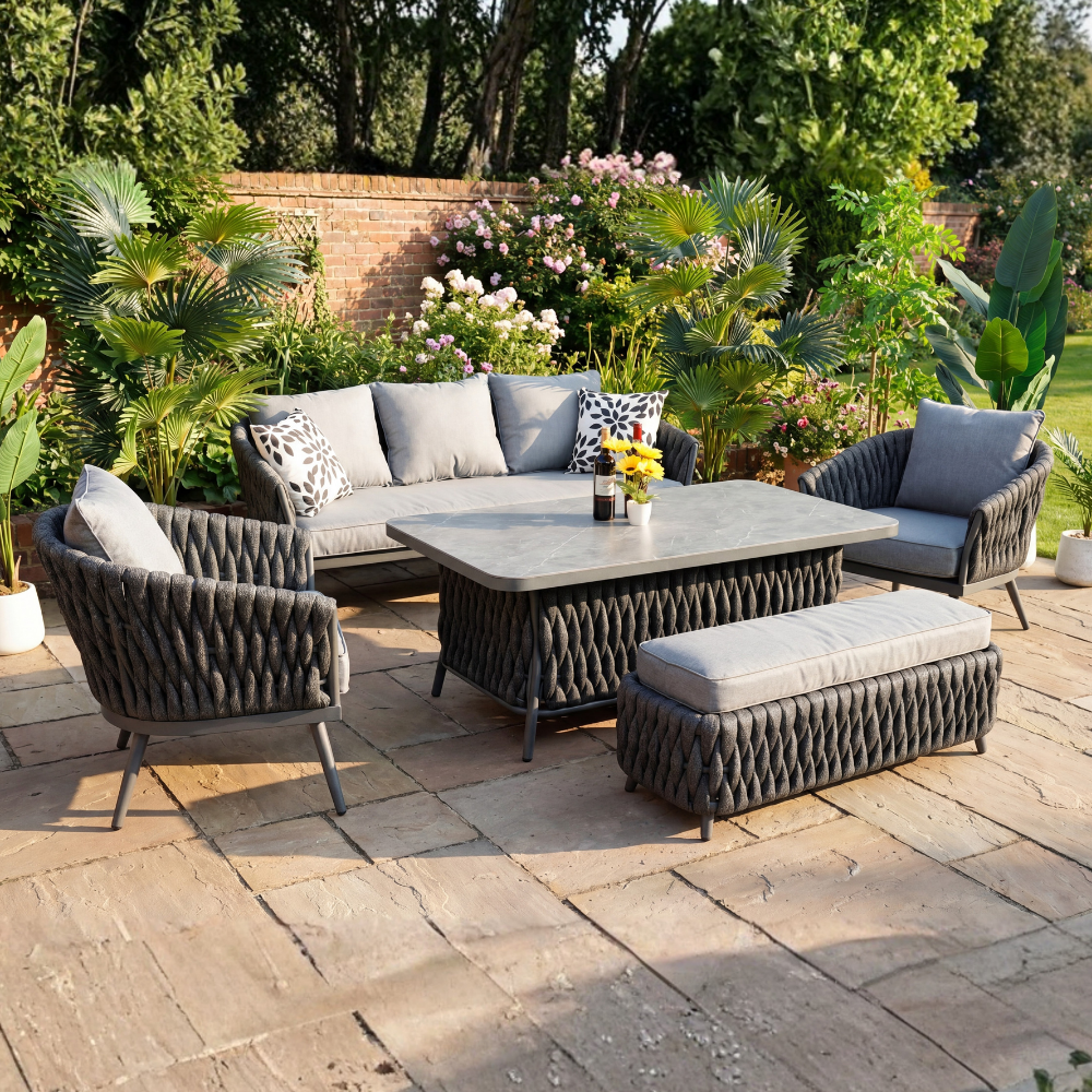 Knightsbridge Rope 7 Seat 5 Pieces Sofa Set