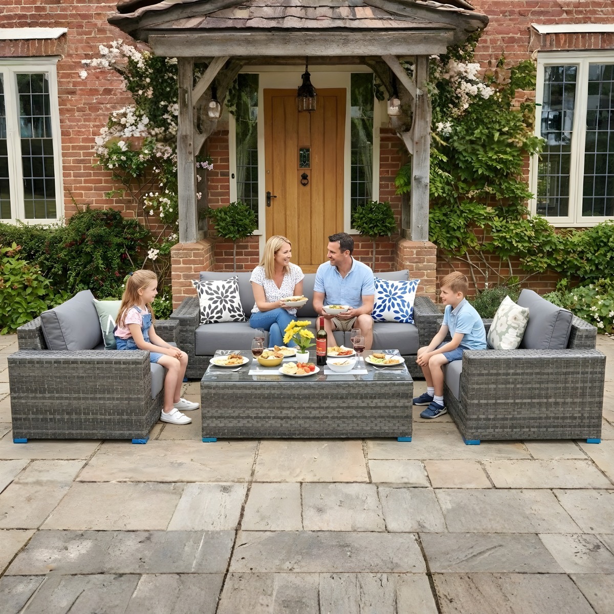 Box Damaged - Serena Oslo Extra Large 5 Seat 4 Piece Sofa Set